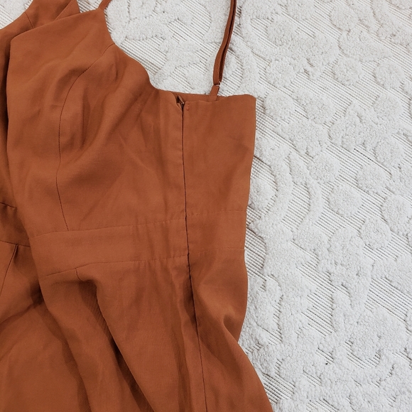 Shein Curve burnt orange summer romper - Picture 6 of 9